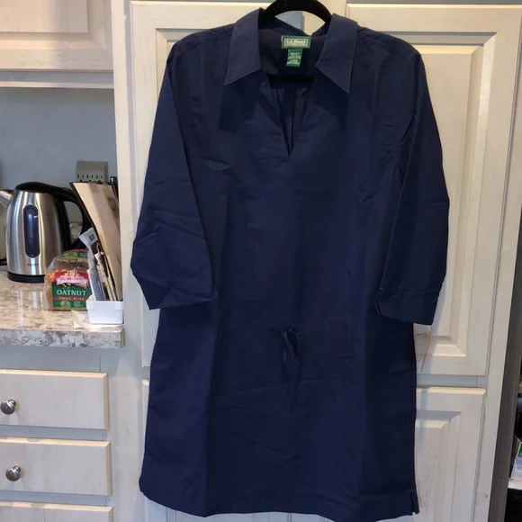 Navy Blue Swimsuit or After Shower Cover Up - Picture 2 of 7